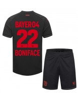 Bayer Leverkusen Victor Boniface #22 Domácí dres pro děti 2023-24 Krátký Rukáv (+ trenýrky)